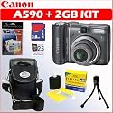 Canon PowerShot A590 IS - Digital camera - compact - 8.0 Mpix - optical zoom: 4 x - supported memory: MMC, SD, SDHC, MMCplus