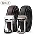 WERFORU 2 Pack Leather Ratchet Dress Belt for Men Perfect Fit Waist Size Up to 44