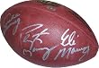 Eli Manning Peyton Manning signed football