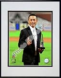 Ichiro Suzuki 2007 All Star Game / MVP Trophy Double Matted 8 x 10 Photograph in Black Anodized