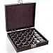 25 Black Gem Jars Box Coin Jewelry Display Travel Tray