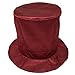 SeasonsTrading Adult Shiny Burgundy Top Hat ~ Fun New Year, Costume, Birthday, Party Accessory