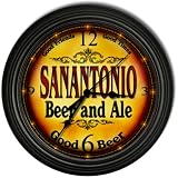 SANANTONIO 'S Beer and Ale Cascading Pub Wall Clock