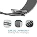 Apple Watch Band, 42mm Covery® Milanese Loop Magnetic Closure Stainless Steel Mesh Bracelet Strap Replacement Band for Apple Watch (black)