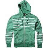 Fox Racing Arto Front Fleece Men's Hoody Zip Sportswear Sweatshirt w/ Free B&F Heart Sticker Bundle - Heather Green / Large