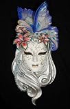 Lady Butterfly Venetian Carnival Mask Wall Plaque, 13 3/4-inch Long