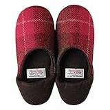 Harris Tweed・ハリスツイード ルームシューズM バブーシュタイプ TARTAN-RED Harris Tweed・ハリスツイード ルームシューズM バブーシュタイプ TARTAN-RED