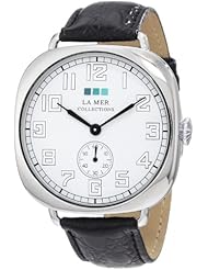 La Mer Collections Womens LMOVW2031 Black Silver Oversized Vintage Watch