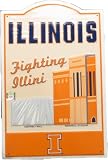 Fighting Illini Metal Garage Sign - University of Illinois Fighting Illini Metal Garage Sign