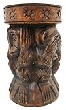 Hand Carved Acacia Wood Monkey Stool Plant Stand Hand Carved Acacia Wood Monkey Stool Plant Stand