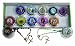 Assorted Saints Rosary Display - 12 pieces - Hard Plastic Case