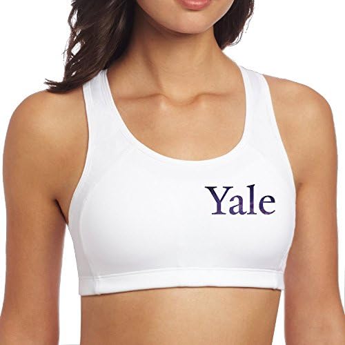 TIKE Women's Yale University Letter Sports Tank Tops White Size M