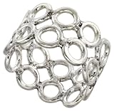 Sterling Silver Circle Cut Outs Band, 11/16
