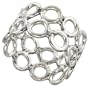 Sterling Silver Circle Cut Outs Band, 11/16" (17mm) wide, size 13.5