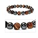 3x Power Men's Magnetic Hematite Tiger's Eye Bracelet, 8.5
