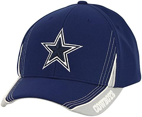 Dallas Cowboys "Practice Squad" Stretch Fit Baseball Hat (Blue, Small/Medium)