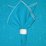 Turquoise Scallop Hem Cloth Napkins
