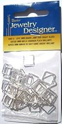 Square Jump Ring Bright Silver, 9mm (45)