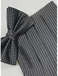 Freedom Asphalt Silk Woven Tuxedo Bowtie and Cummerbund Set by Cardi International