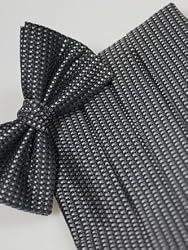 Freedom "Asphalt" Silk Woven Tuxedo Bowtie and Cummerbund Set