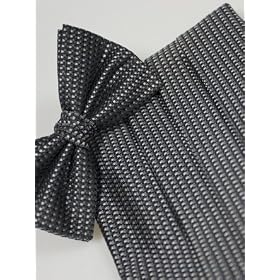 Click here to buy Freedom Asphalt Silk Woven Tuxedo Bowtie and Cummerbund Set by Cardi International.