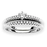 14K White Gold 1/4 ct. Diamond Engagement Set