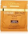 L'Oreal Paris Sublime Bronze Self-Tanning Body Towelettes, 6 Count