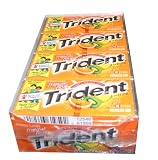 Search : Trident Tropical Twist Sugarless Gum with Xylitol - 12 x 18 stick packs = 216 sticks of sugar free gum
