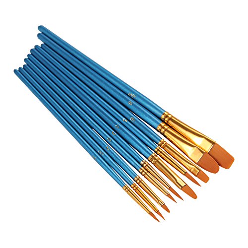 heartybay-Paint-Brush-Set-Round-Pointed-Tip-Nylon-Hair-artist-acrylic-brush-Watercolor-Oil-Painting