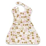 Bumkins Waterproof SuperSized SuperBib - Rose/Chocolate Cubes
