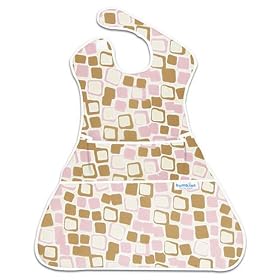 Bumkins Waterproof SuperSized SuperBib - Rose/Chocolate Cubes