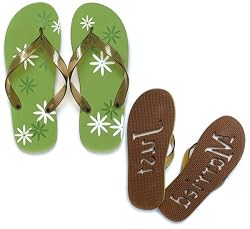Daisy Just Married Flip Flops
