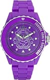 Paul's Boutique Women's Quartz Watch with Purple Dial Analogue Display and Purple Silicone Bracelet PA004PPPP