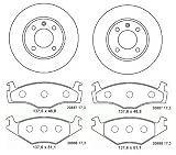 Produkt-Bild: 2x Bremsscheibe links rechts NK AUDI 80 (80, 82, B1), 80 (81, 85, B2), SEAT CORDOBA Vario (6K5), CORDOBA (6K2/C2), IBIZA II (6K1), VW DERBY (86C, 80), GOLF I (17), GOLF II (19E, 1G1), JETTA I (16), JETTA II (19E, 1G2), PASSAT Variant (3A5, 35I), PASSAT Variant (32B), PASSAT (3A2, 35I), PASSAT (32), PASSAT (32B), POLO CLASSIC (6KV2), POLO CLASSIC (86C, 80), POLO Coupe (86C, 80), POLO Kasten (86CF), POLO Variant (6KV5), POLO (86C, 80), SANTANA (32B)
