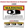SECURITY CAMERA ~1 Sign & 3 Free Decals~ alarm signs