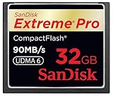 SanDisk 32GB Extreme Pro CF memory card - UDMA 90MB/s 600x (SDCFXP-032G, bu ....