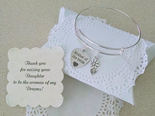 Thank You For Raising The Man Of My Dreams, Mother In Law Gift, Mother Of The Bride, Personalized Bangle Bracelet