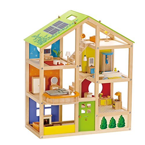 Hape - All Seasons Wooden Doll House, Fu