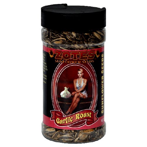 Zotes Garlic Roast Sunflower Seeds, 5-Ounce Bottles (Pack of 12) by Zotes