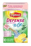 Lipton To Go, Defend Pink Lemonade, 10-count, 0.06-Ounce Boxes (Pack of 6)
