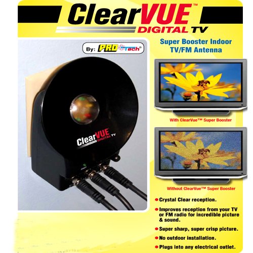ClearVUE DIGITAL TV SUPER BOOSTER INDOOR TV/FM ANTENNA