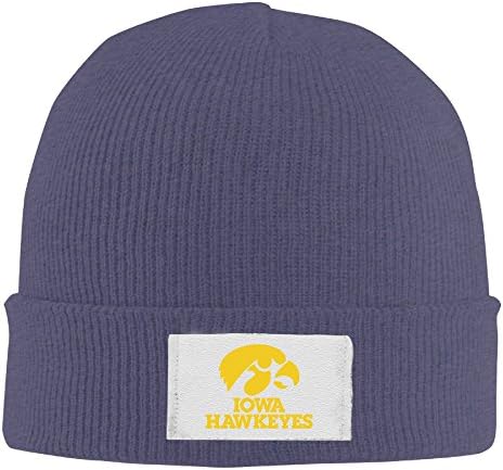 Winter Iowa Hawk Hawkeyes Skull Cap Womens Navy Elastic Rib Knit