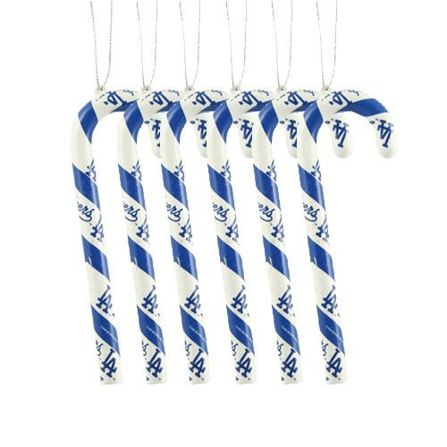 L.A. Dodgers Candy Cane Ornament Set