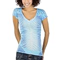 License Juniors Tribal Animal Burnout Graphic Tee - Vintage Turquoise