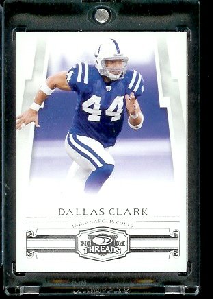 2007 Donruss Threads Football Cards # 92 Dallas Clark - Indianapolis Colts
