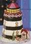 Light House Cookie Jar ~ Colorful Ceramic Lighthouse Design ~ Storage Container
