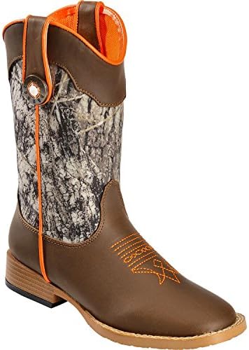 Double Barrel Boys' Buckshot Cowboy Boot Square Toe Camouflage 1 D(M) US