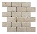 Ivory Travertine 2 X 4 Tumbled Brick Mosaic Tile - 6