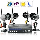IP Camera Server with 4 Wireless Cameras