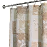 InterDesign Vivo Fabric Shower Curtain, Brown/Tan